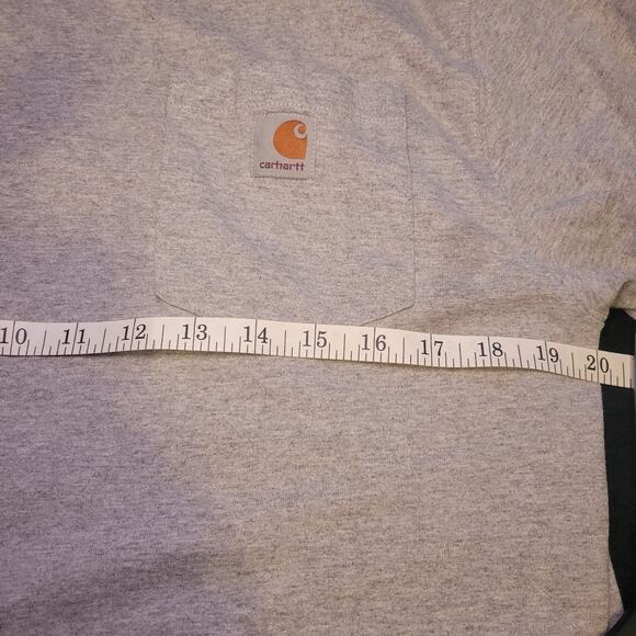 Carhartt Men's Workwear Pocket Long Sleeve Gray T-Shirt Medium Basic Staple - Picture 8 of 8